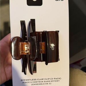 ALO Yoga Brown Effortless Claw Clip 2-Pack